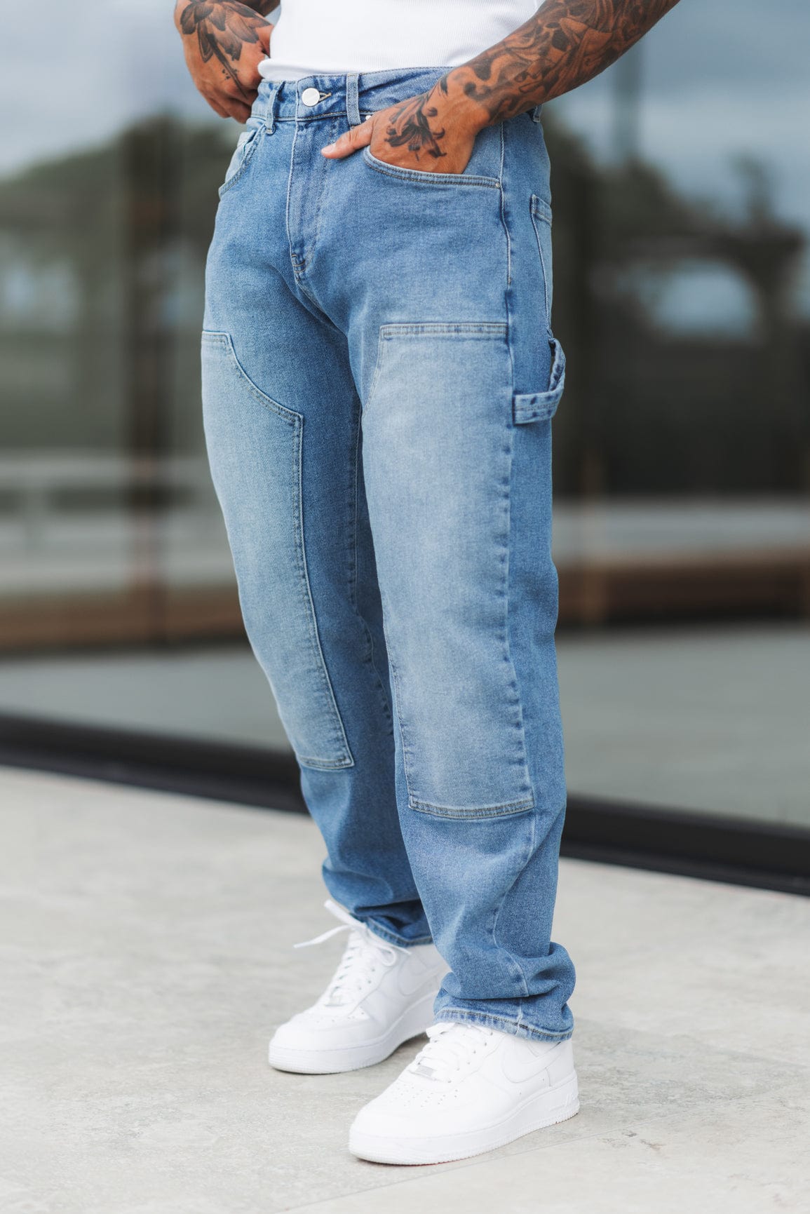 CARPENTER JEANS WASHED LIGHT BLUE Legend London