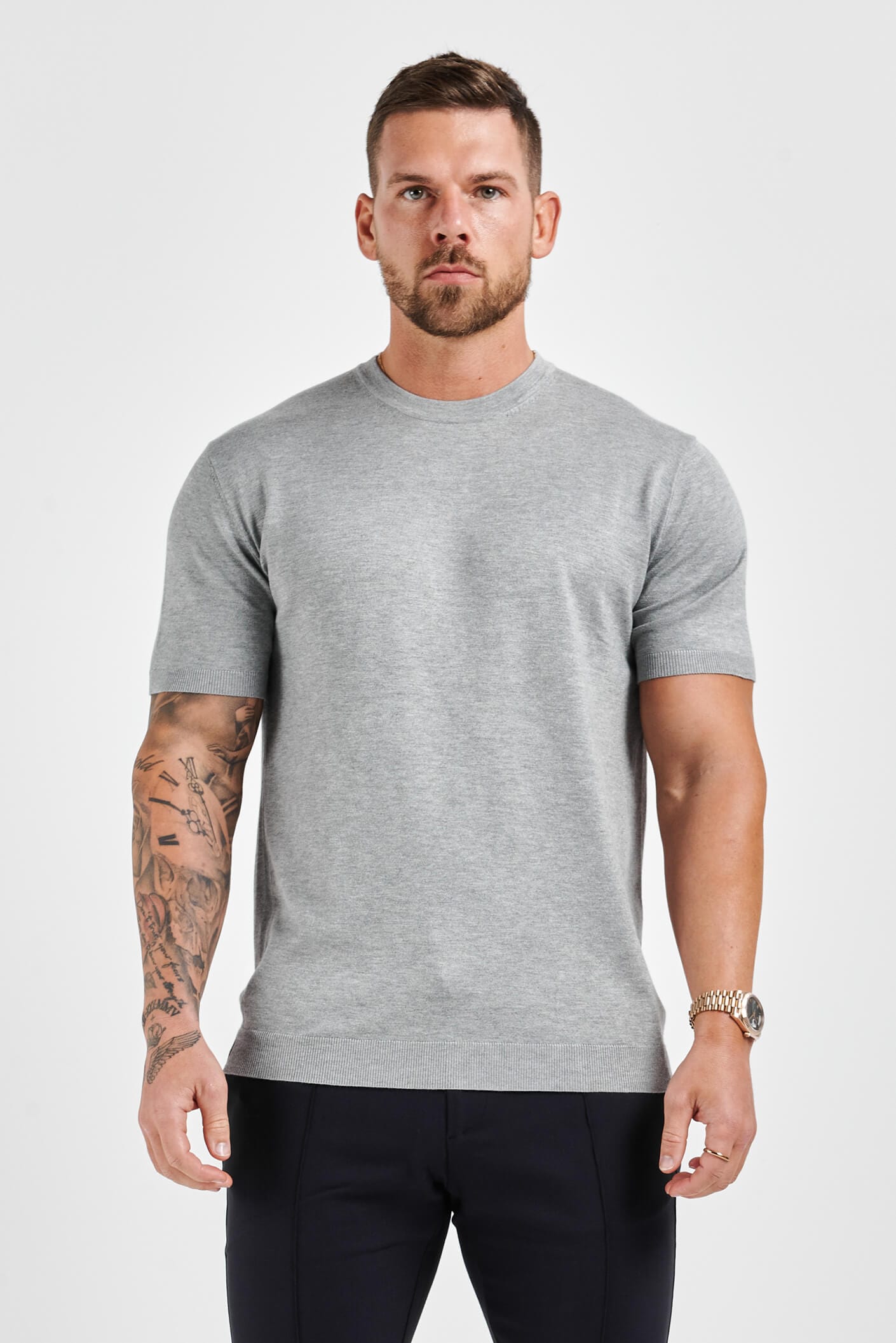 Gray selling top knit tee