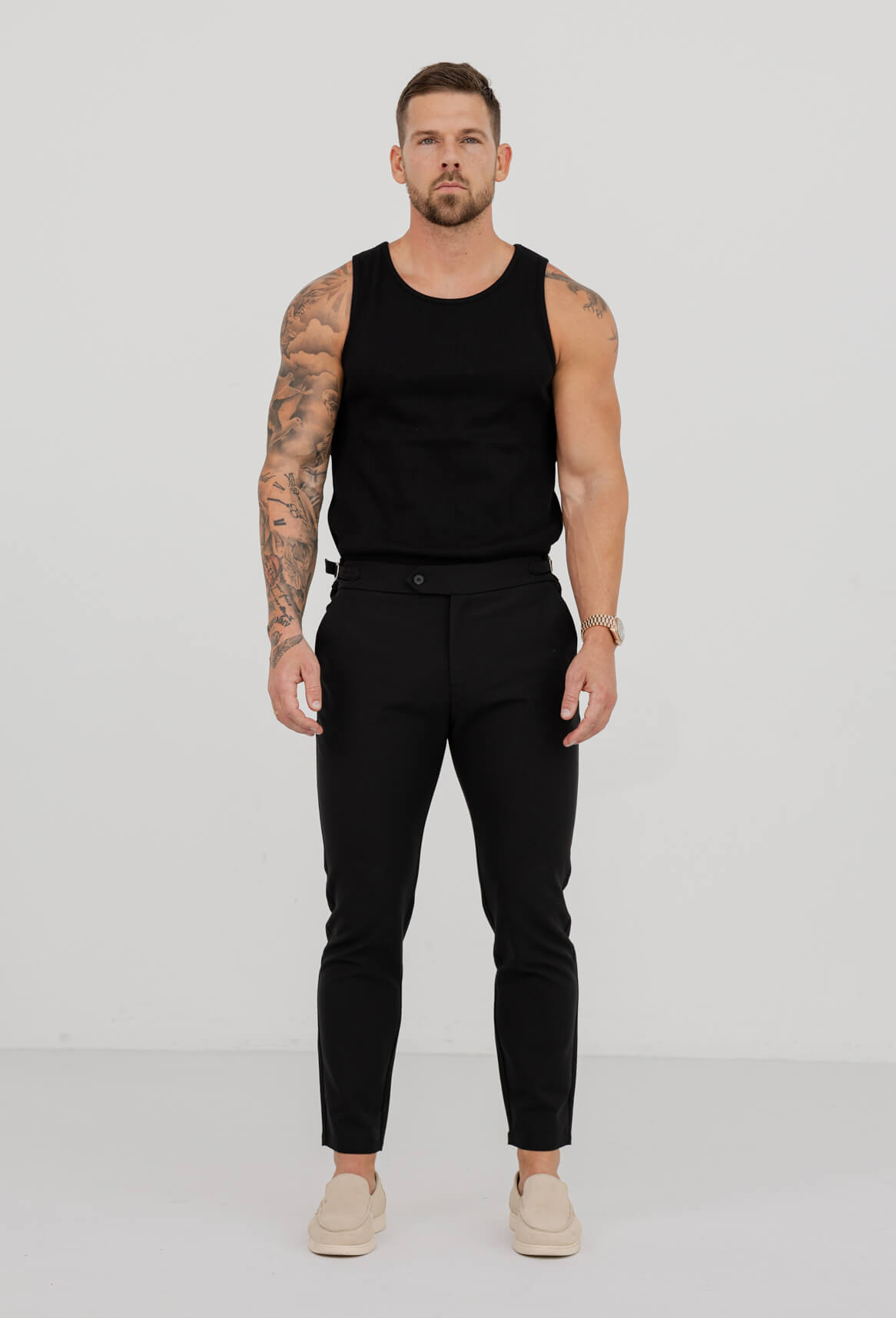 RIBBED VEST - BLACK