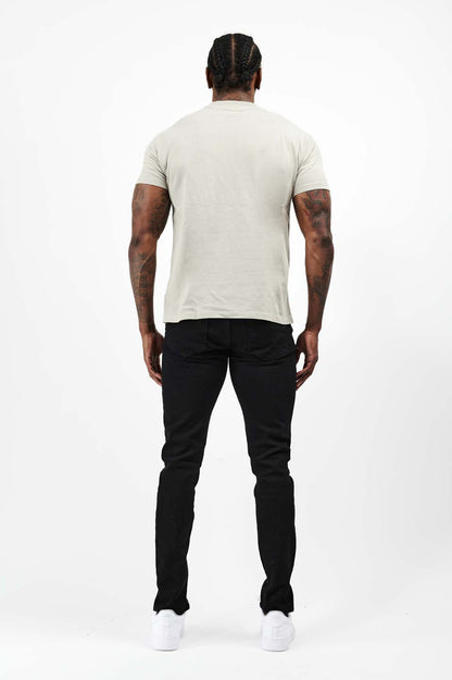 LEGEND* BASICS T-SHIRT MIT MUSKELPASSFORM – EINFACHES LATTE