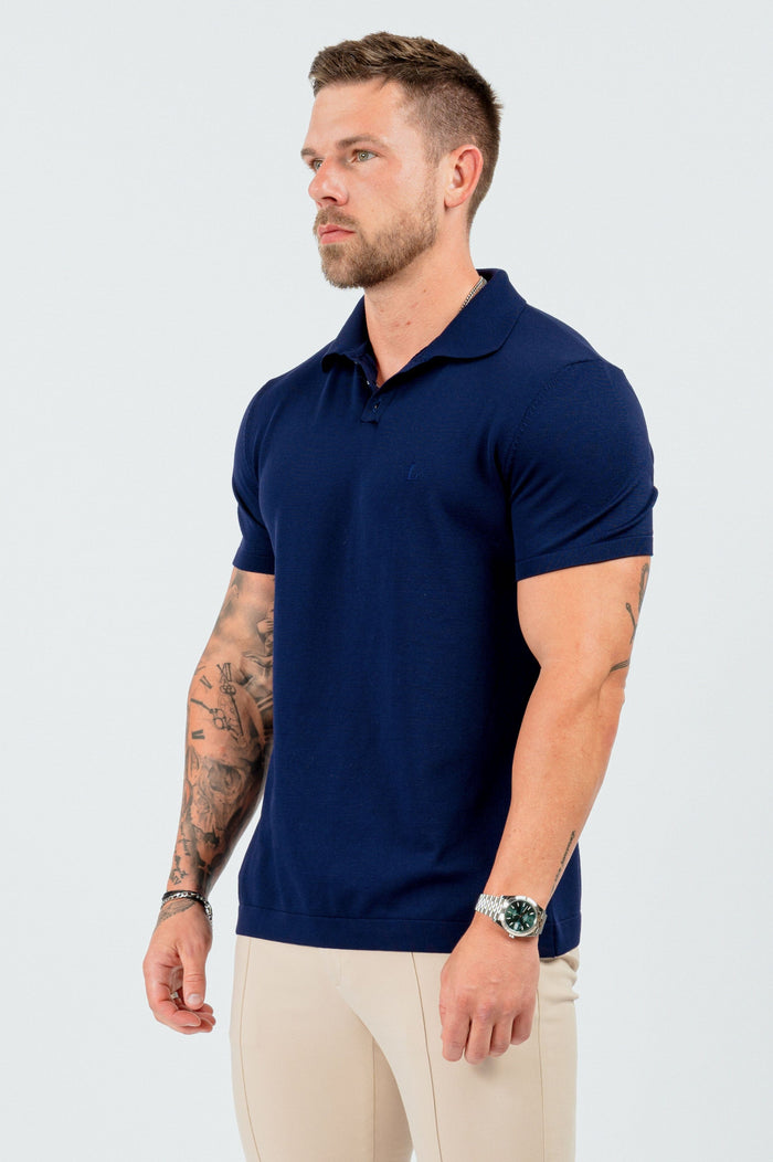 SOFT TOUCH KNIT POLO - NAVY