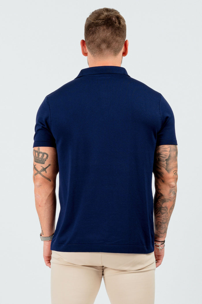 SOFT-TOUCH-STRICK-POLO – NAVY