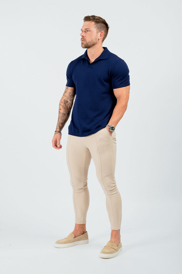 SOFT-TOUCH-STRICK-POLO – NAVY