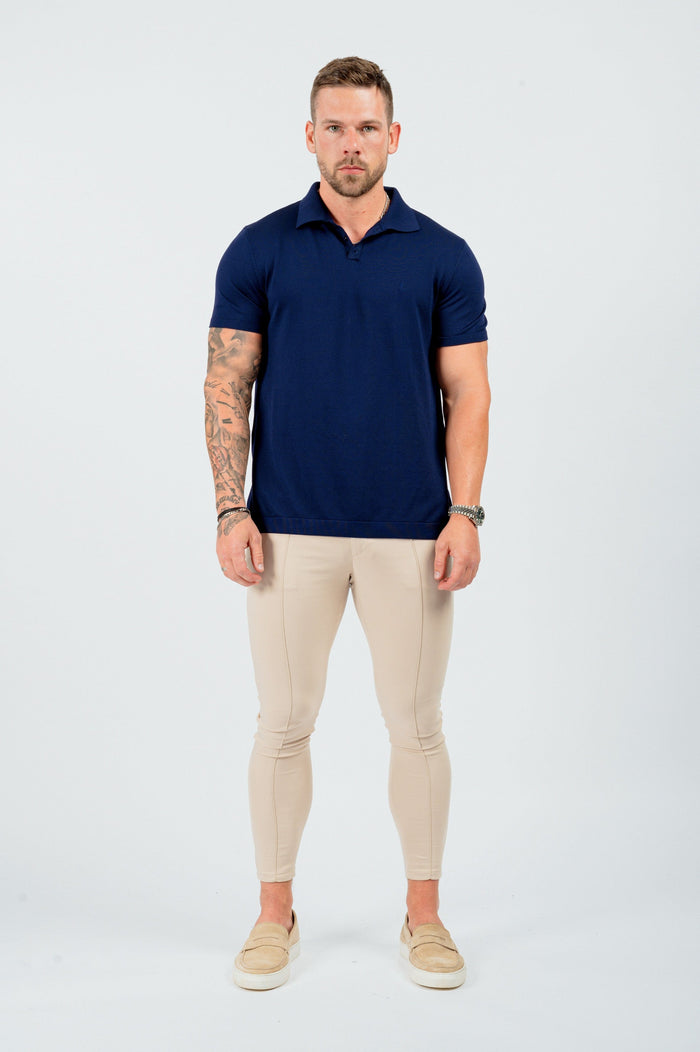 SOFT-TOUCH-STRICK-POLO – NAVY