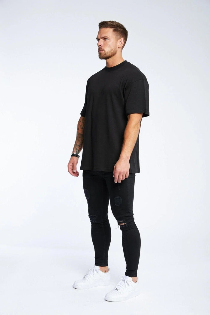 LEGEND* BASICS OVERSIZED T-SHIRT - ZWART