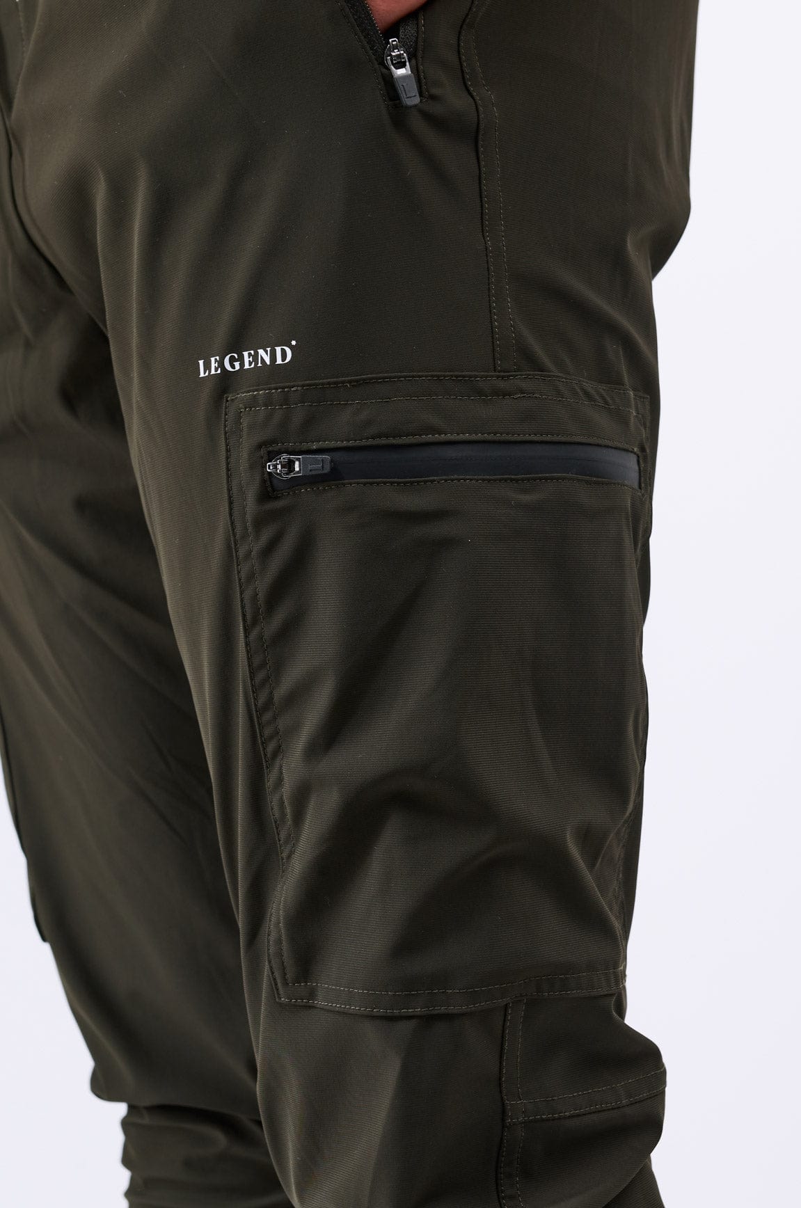 Legend London Activewear LEGEND ACTIVE RUNNER JOGGER - MILITARY KHAKI