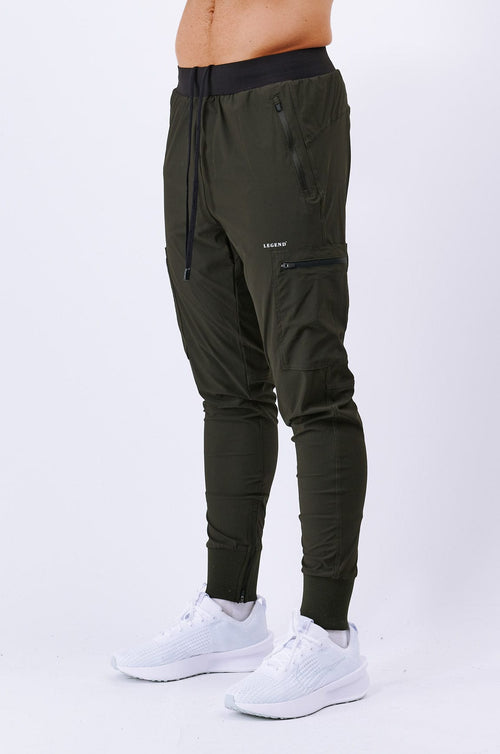 Legend London Activewear LEGEND ACTIVE RUNNER JOGGER - MILITARY KHAKI