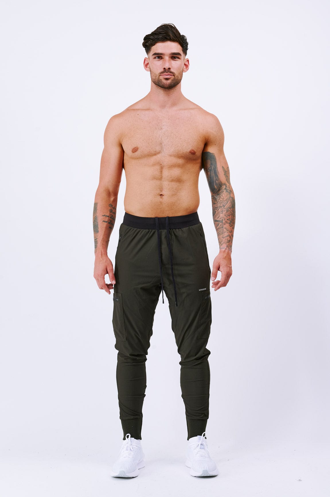 Legend London Activewear LEGEND ACTIVE RUNNER JOGGER - MILITARY KHAKI