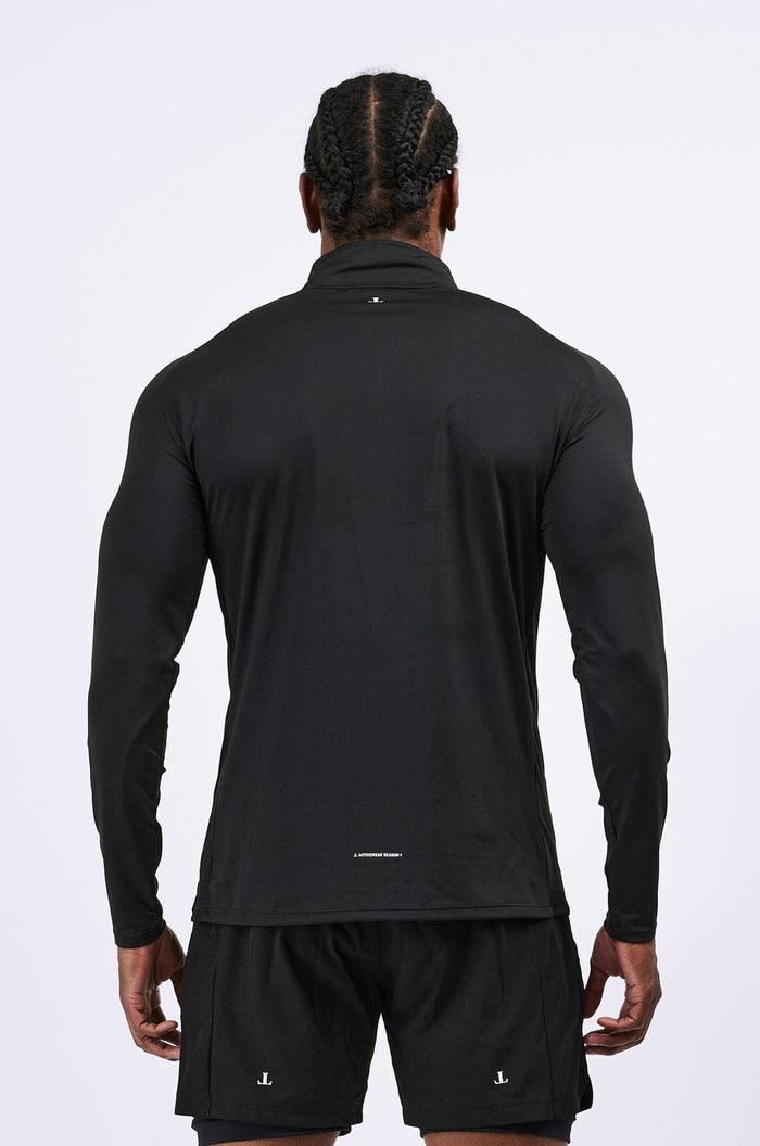 ACTIVE 1/4 ZIP TOP - SCHWARZ