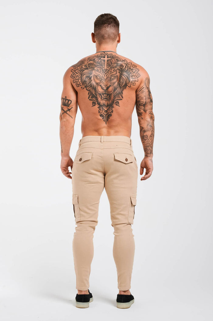 SLIM-FIT-CARGOHOSE – BEIGE