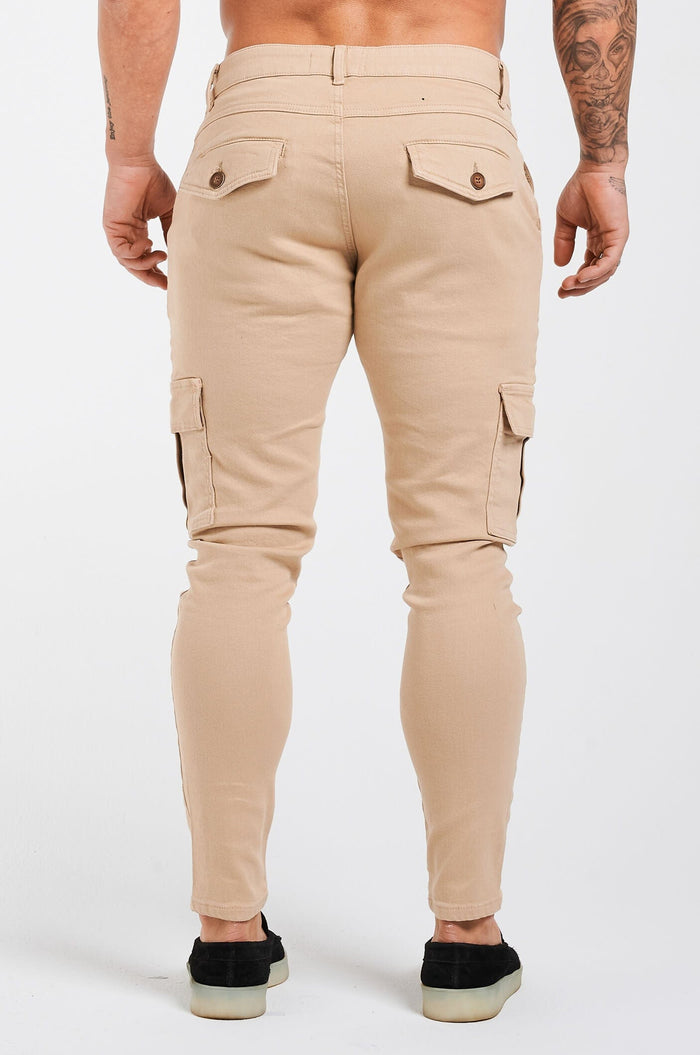 SLIM-FIT-CARGOHOSE – BEIGE