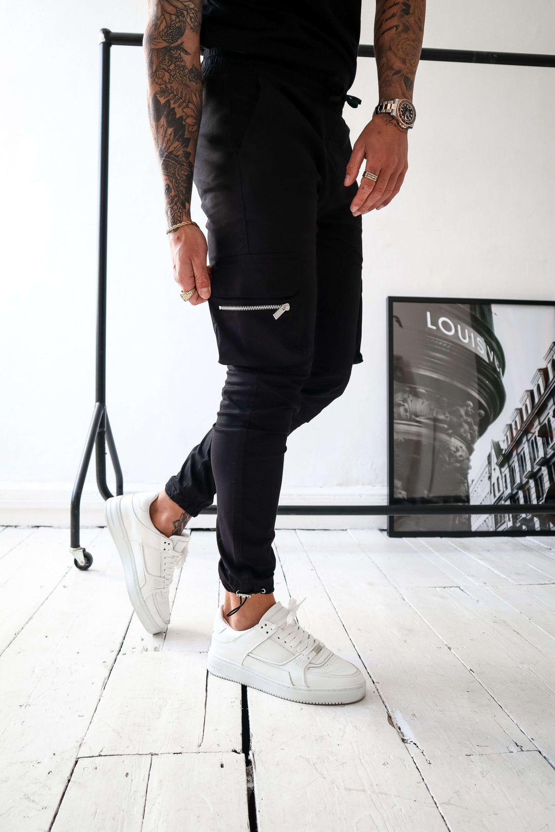 Legend London cargos UTILITY CARGO PANTS - BLACK