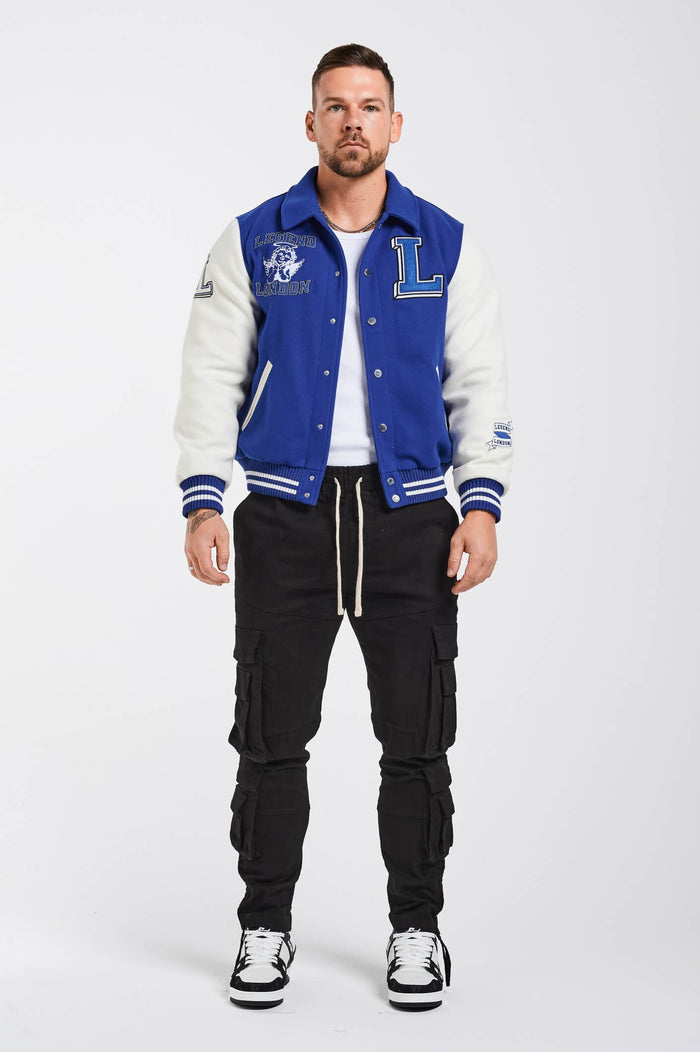 ANGELS VARSITY JACKET - BLUE AND WHITE