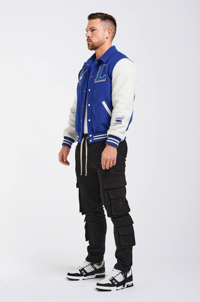 ANGELS VARSITY JACKET - BLUE AND WHITE