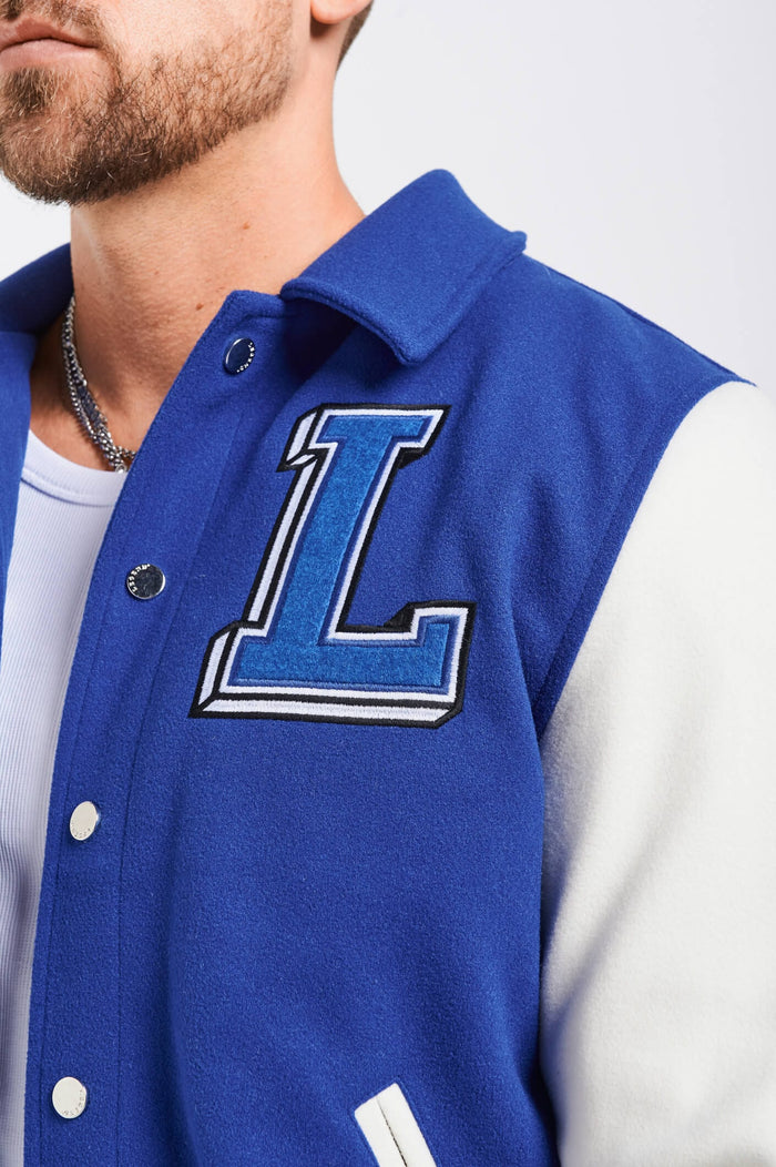 ANGELS VARSITY JACKET - BLUE AND WHITE