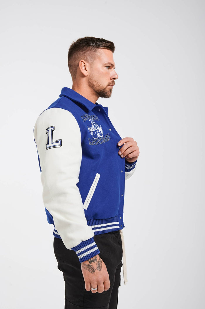 ANGELS VARSITY JACKET - BLUE AND WHITE