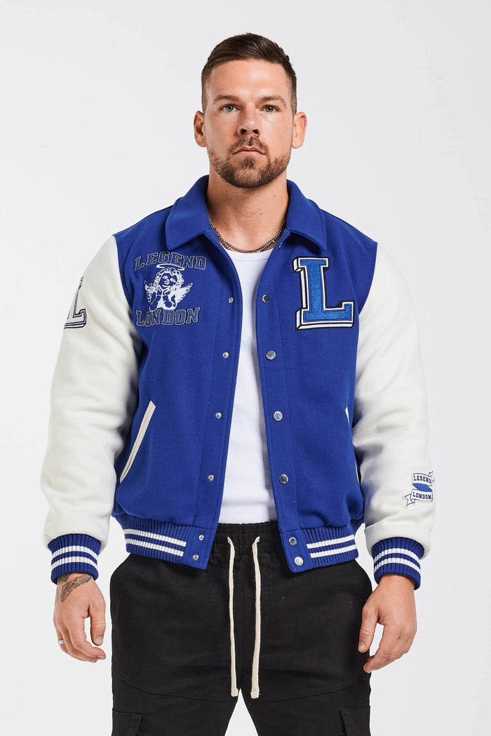 ANGELS VARSITY JACKET - BLUE AND WHITE