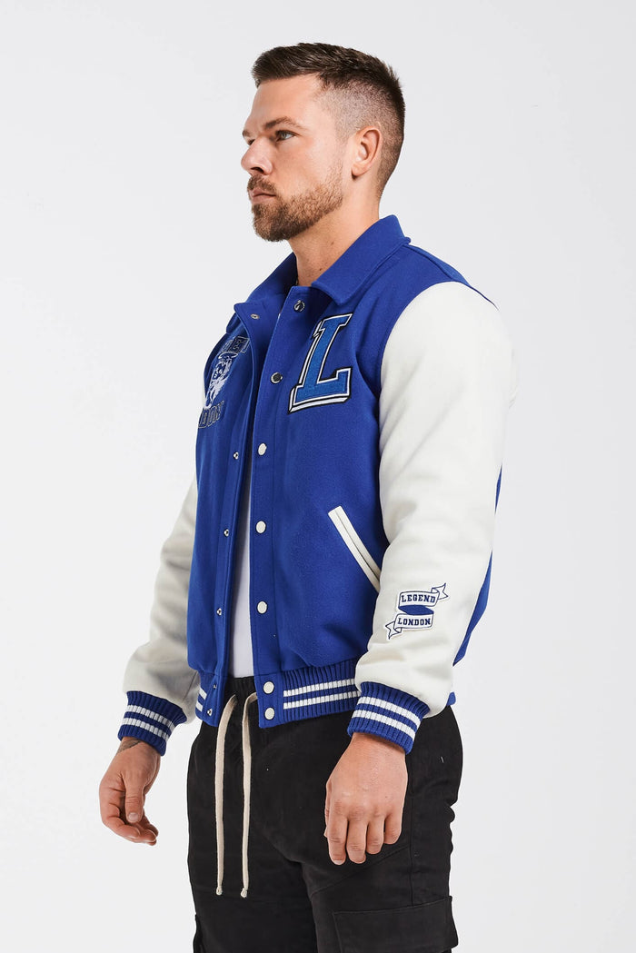 ANGELS VARSITY JACKET - BLUE AND WHITE