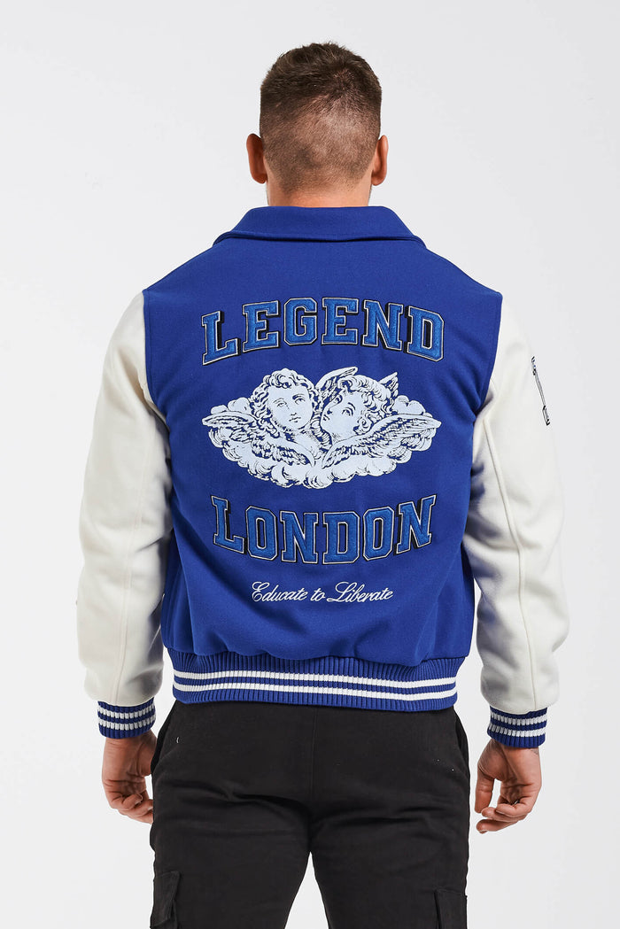 ANGELS VARSITY JACKET - BLUE AND WHITE