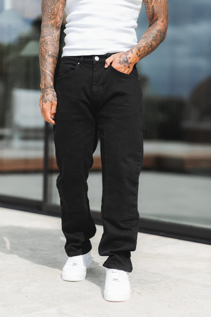 Legend London Jeans CARPENTER JEANS - WASHED BLACK