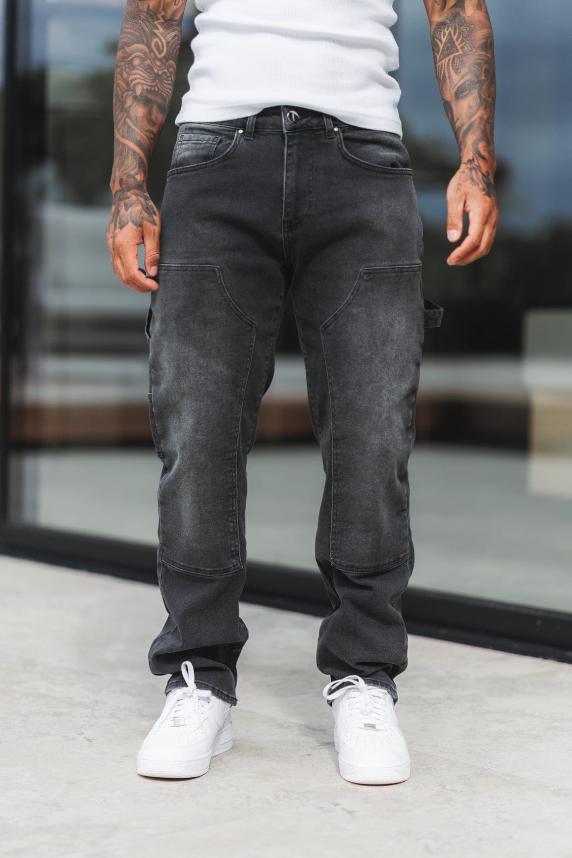 Legend London Jeans CARPENTER JEANS - WASHED GREY