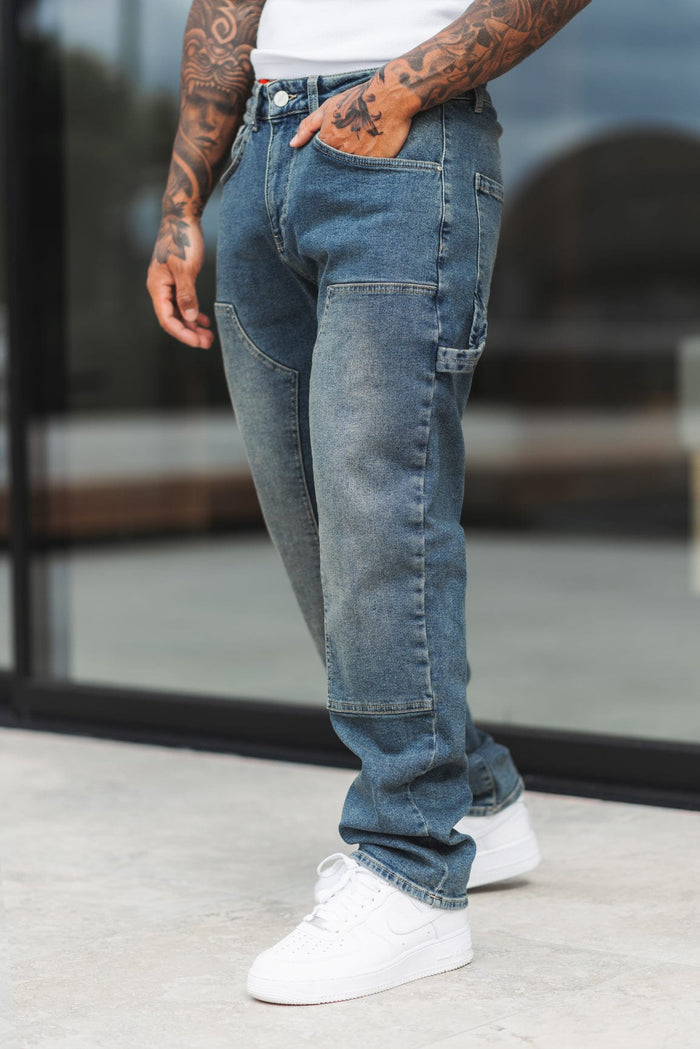 CARPENTER JEANS - WASHED STONE BLUE