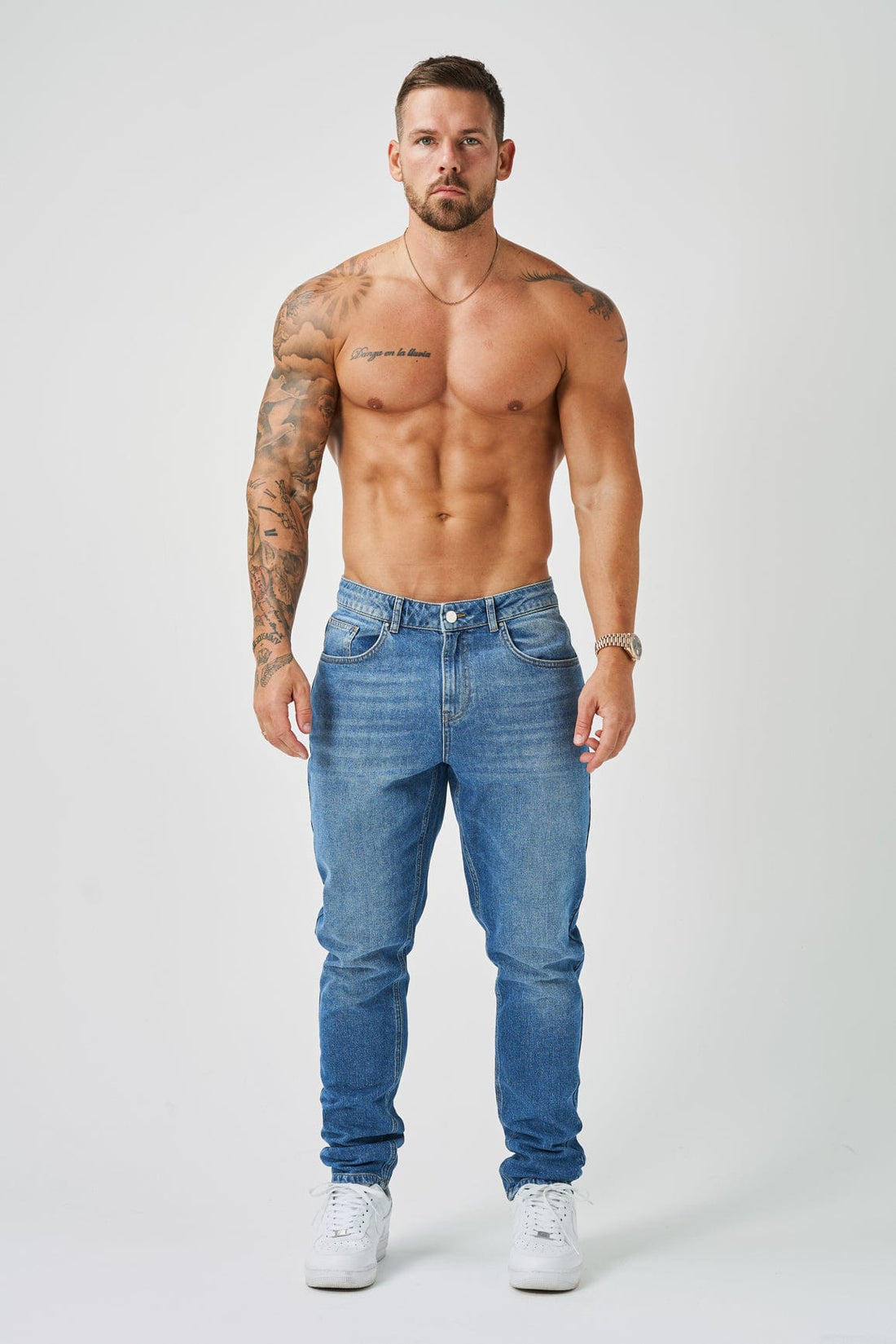 Legend London Jeans REGULAR FIT JEANS - MID BLUE WASH