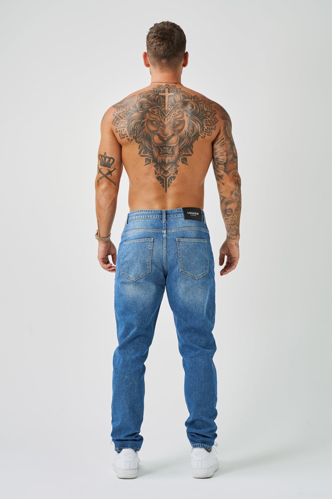 Legend London Jeans REGULAR FIT JEANS - MID BLUE WASH