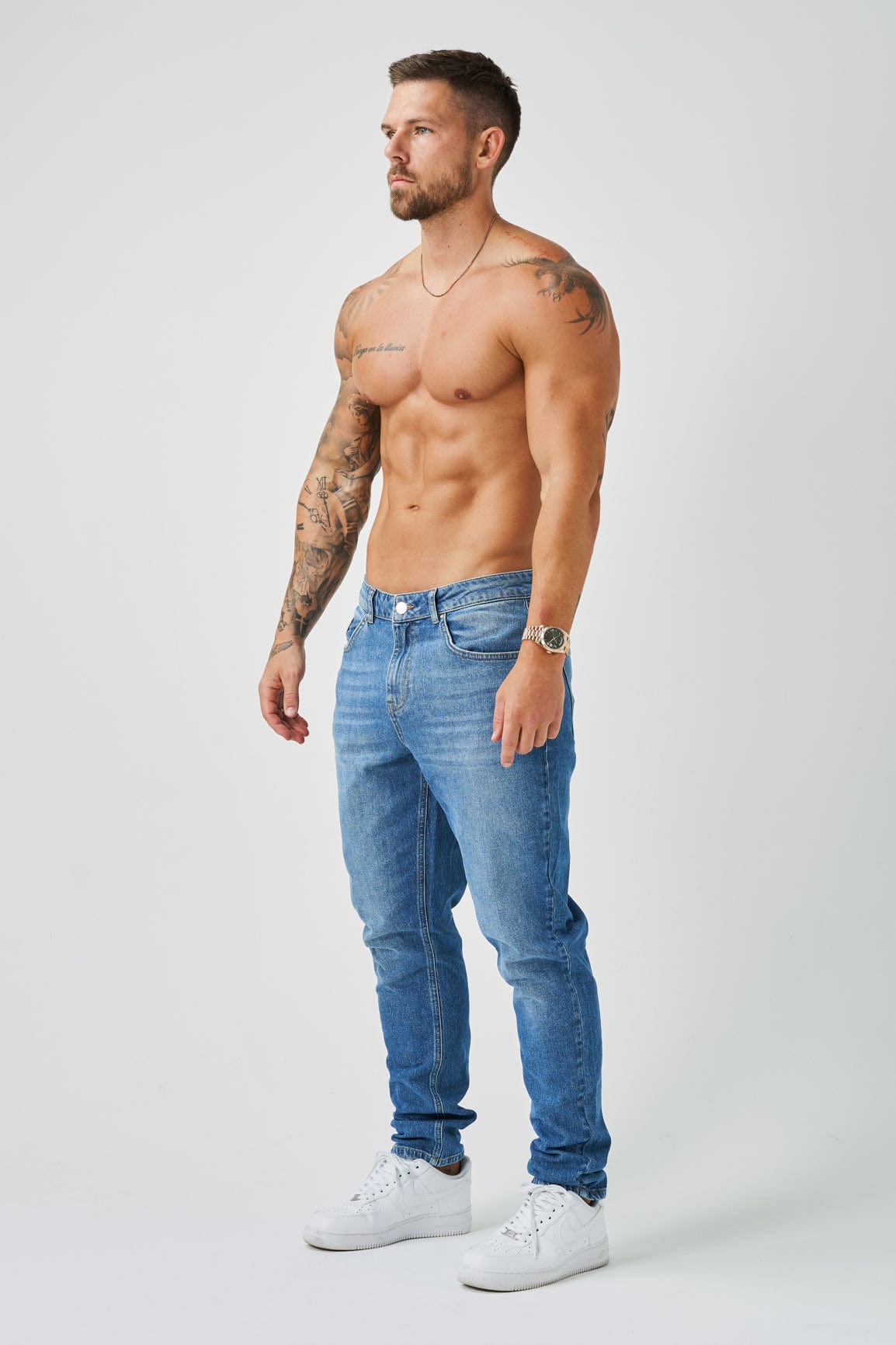 Legend London Jeans REGULAR FIT JEANS - MID BLUE WASH