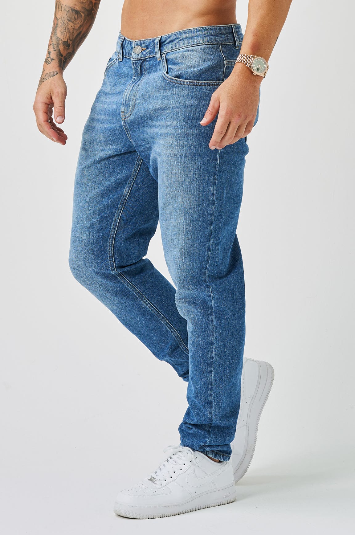 Legend London Jeans REGULAR FIT JEANS - MID BLUE WASH