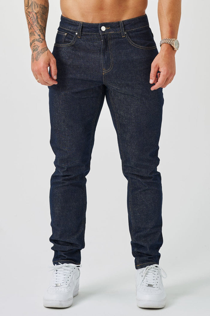 REGULAR FIT JEANS - RAW INDIGO