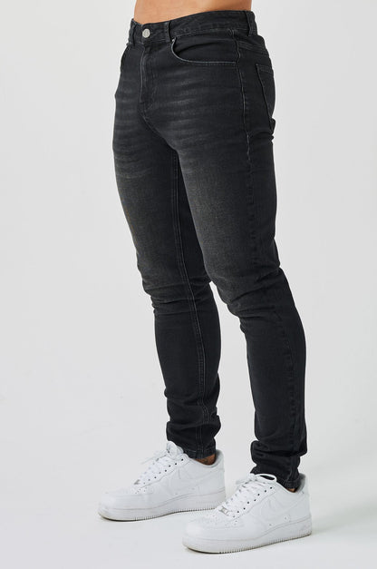 Legend London Jeans REGULAR FIT JEANS - WASHED BLACK