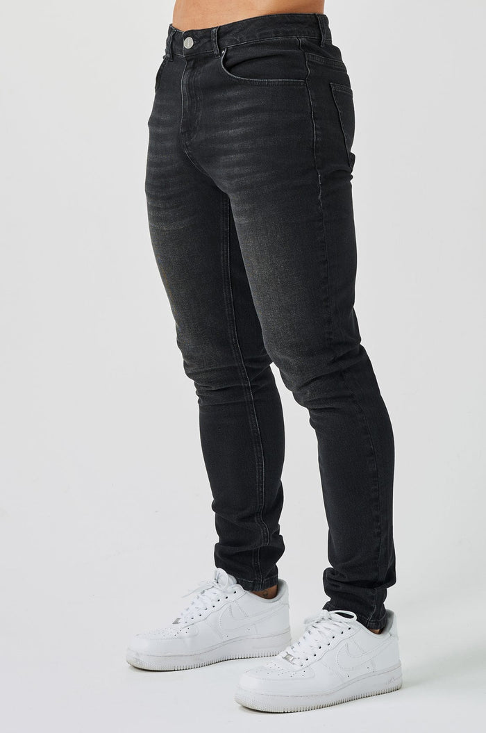 REGULAR FIT JEANS - WASHED BLACK