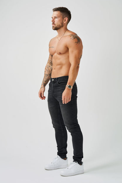 Legend London Jeans REGULAR FIT JEANS - WASHED BLACK