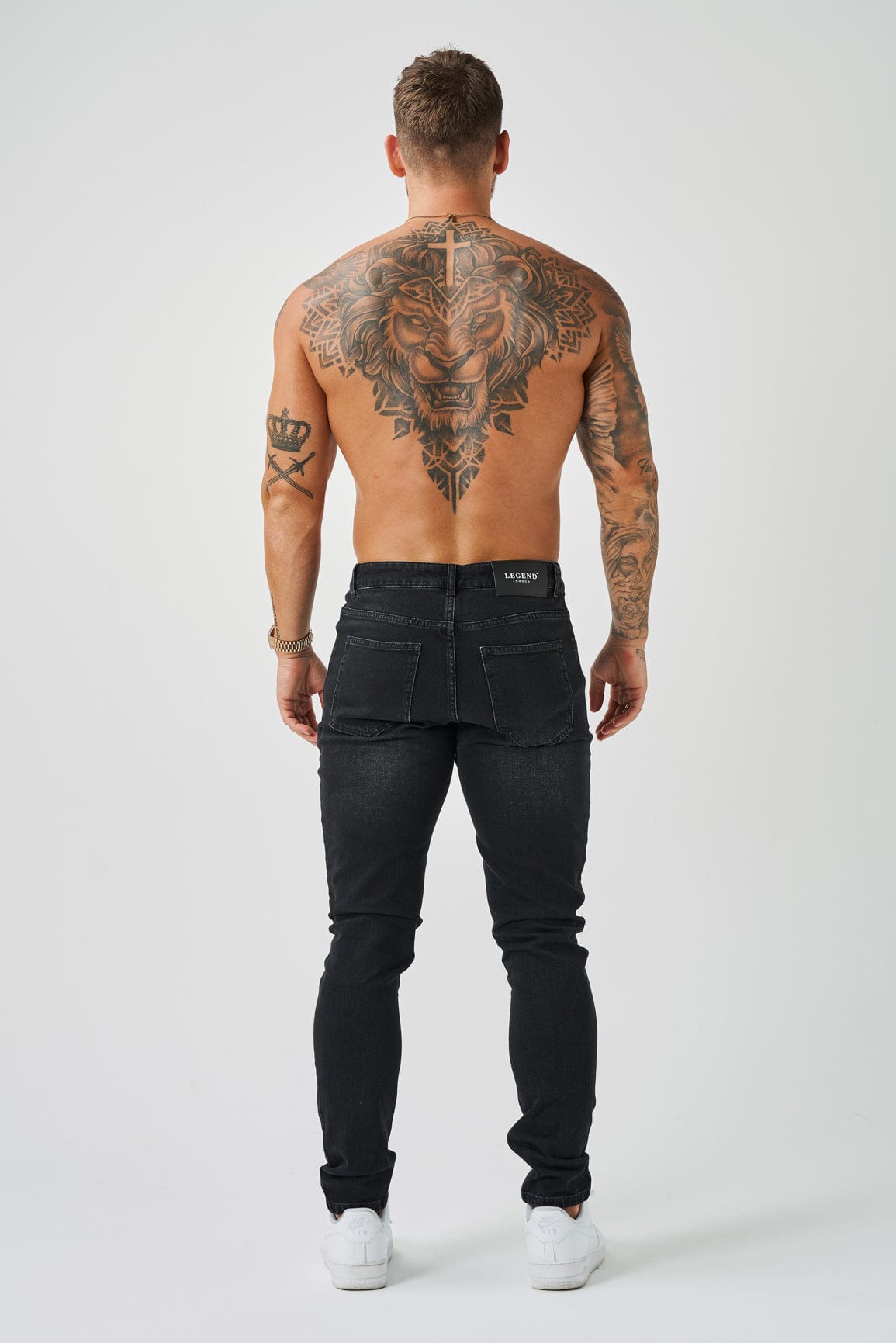 Legend London Jeans REGULAR FIT JEANS - WASHED BLACK