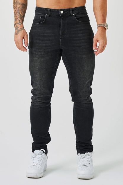 Legend London Jeans REGULAR FIT JEANS - WASHED BLACK