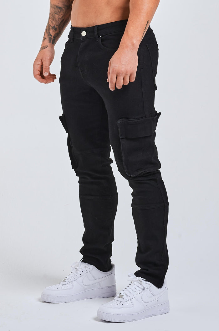 SLIM FIT JEANS 2.0 UTILTY CARPENTER – SCHWARZ