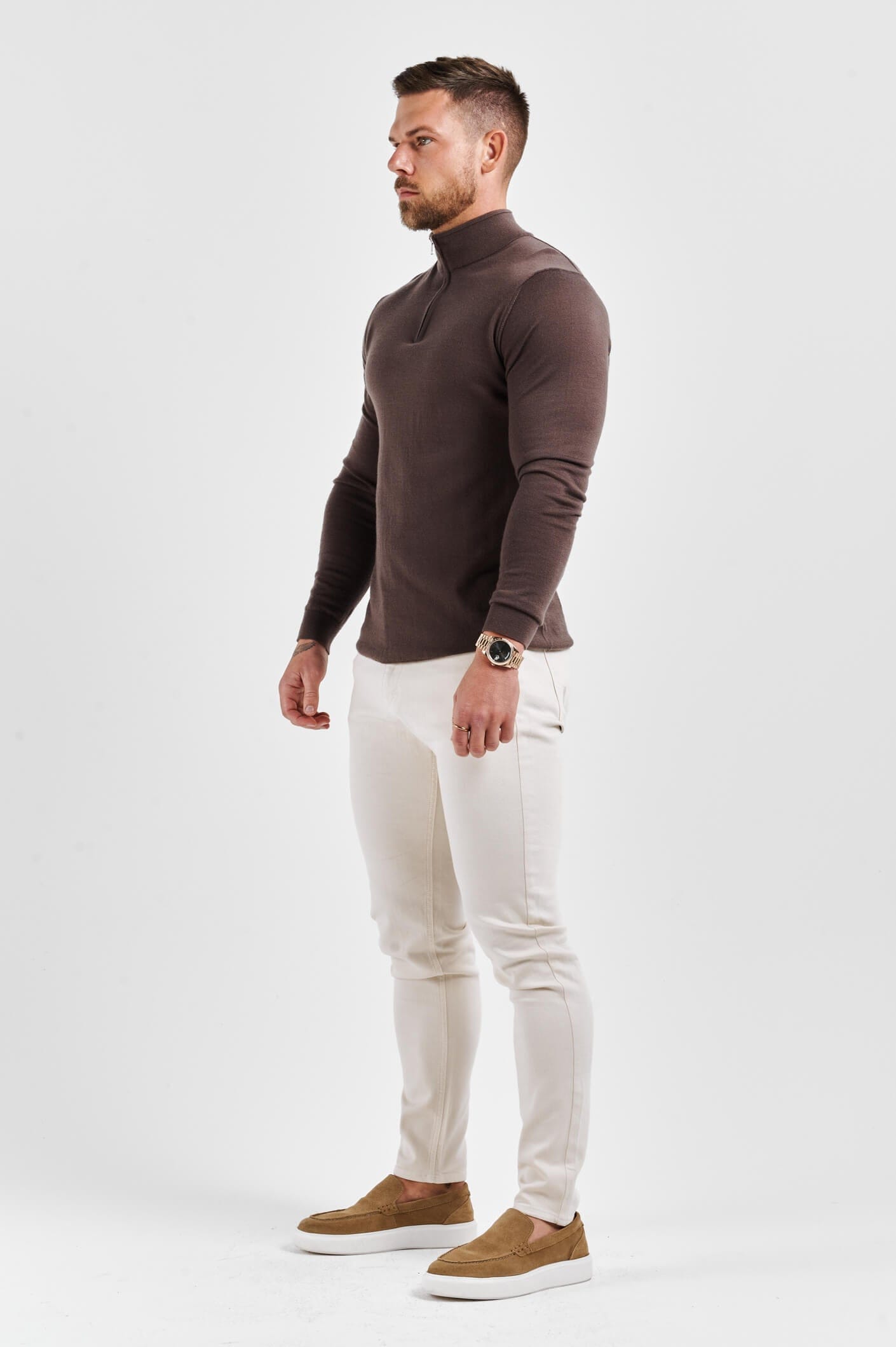 Legend London KNITWEAR KNIT SWEATER - BROWN