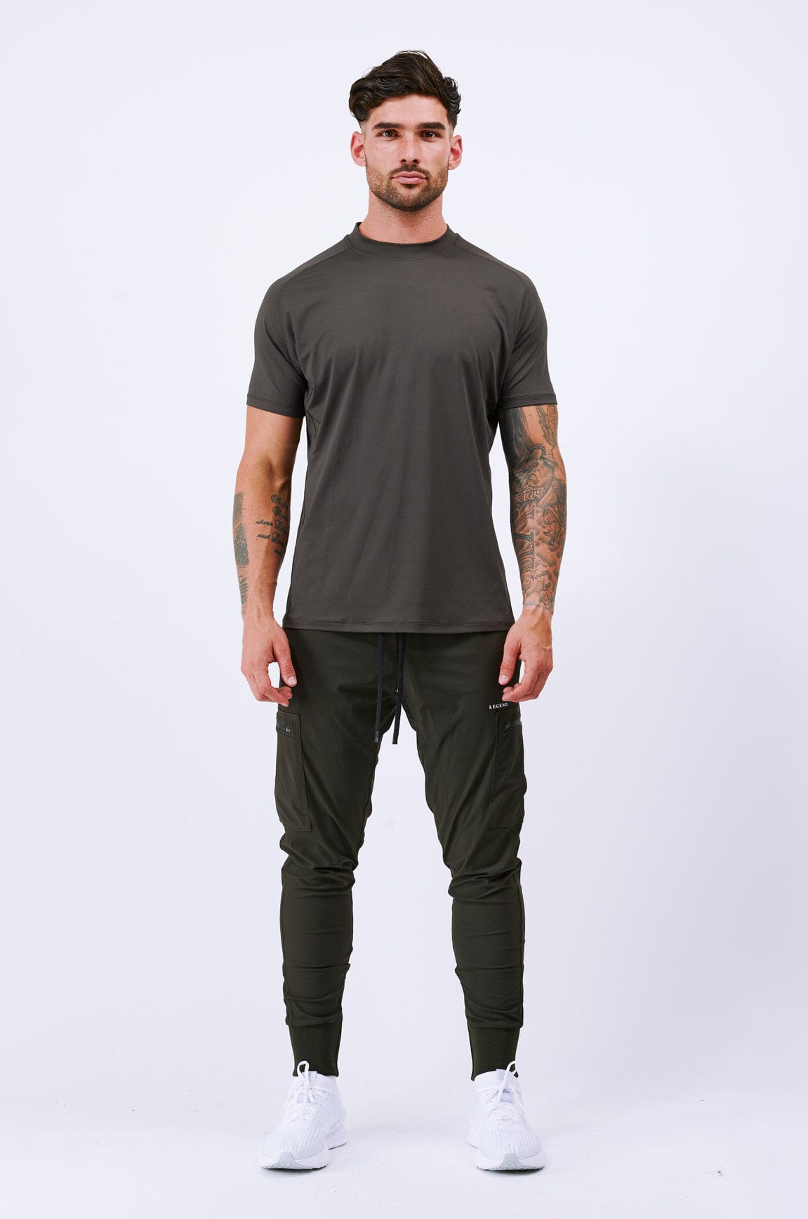 Legend London LEGEND ACTIVE T-SHIRT - MILITARY KHAKI