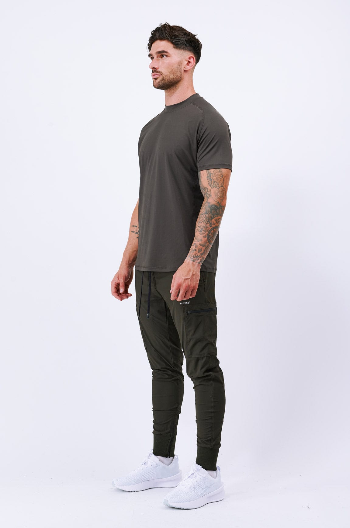 Legend London LEGEND ACTIVE T-SHIRT - MILITARY KHAKI