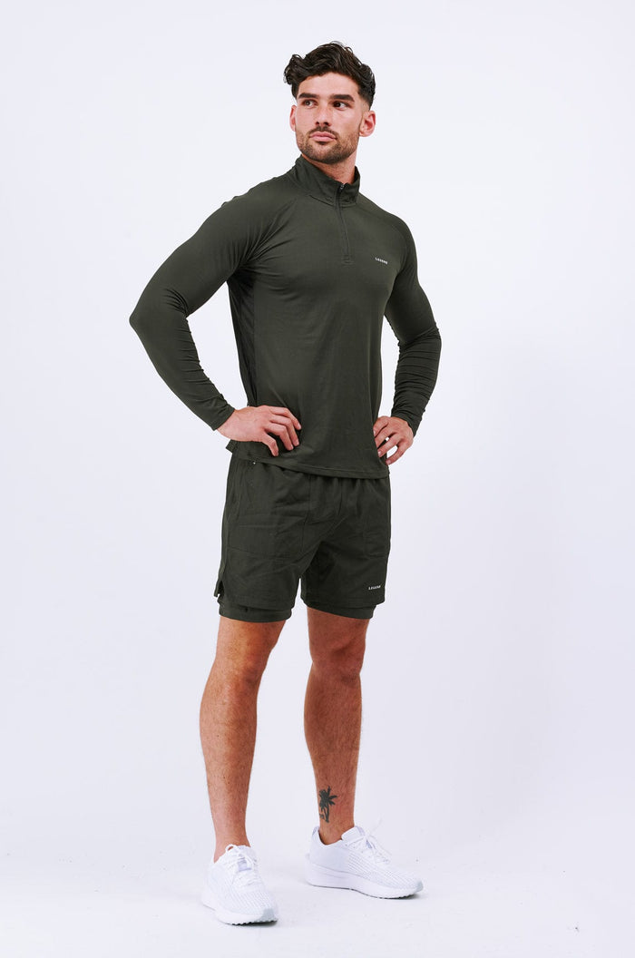 LEGEND ACTIVE ZIP TOP - MILITARY KHAKI