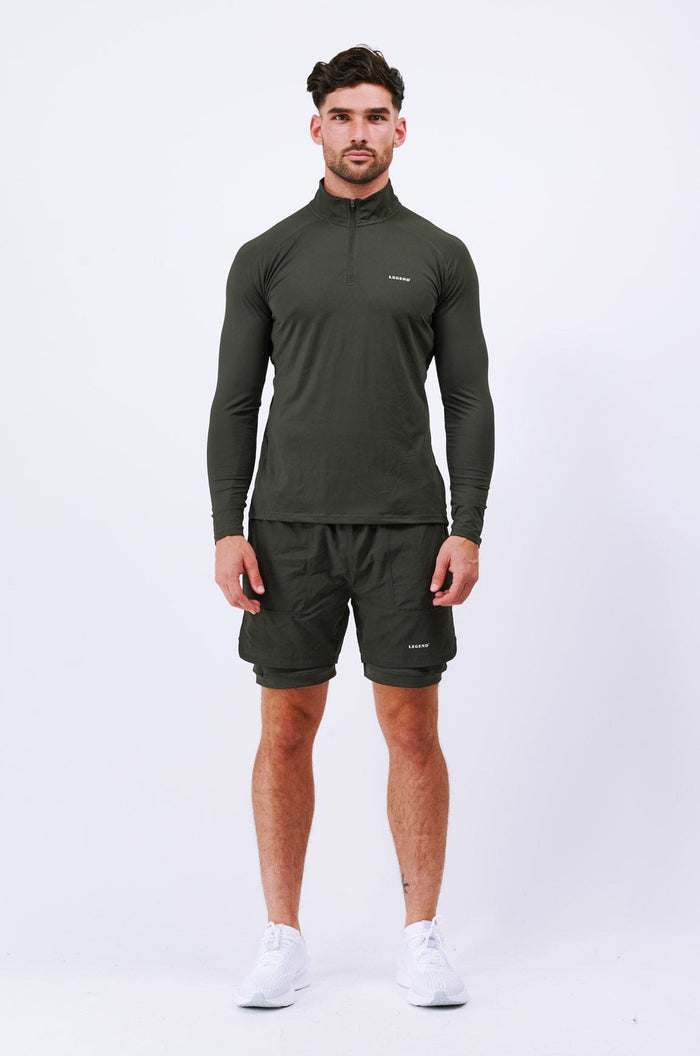 LEGEND ACTIVE ZIP TOP - MILITARY KHAKI