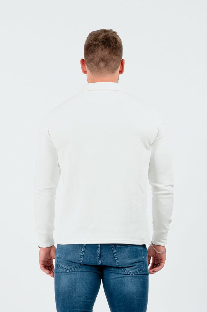 CORE POLO SHIRT CREAM QUARTER ZIP