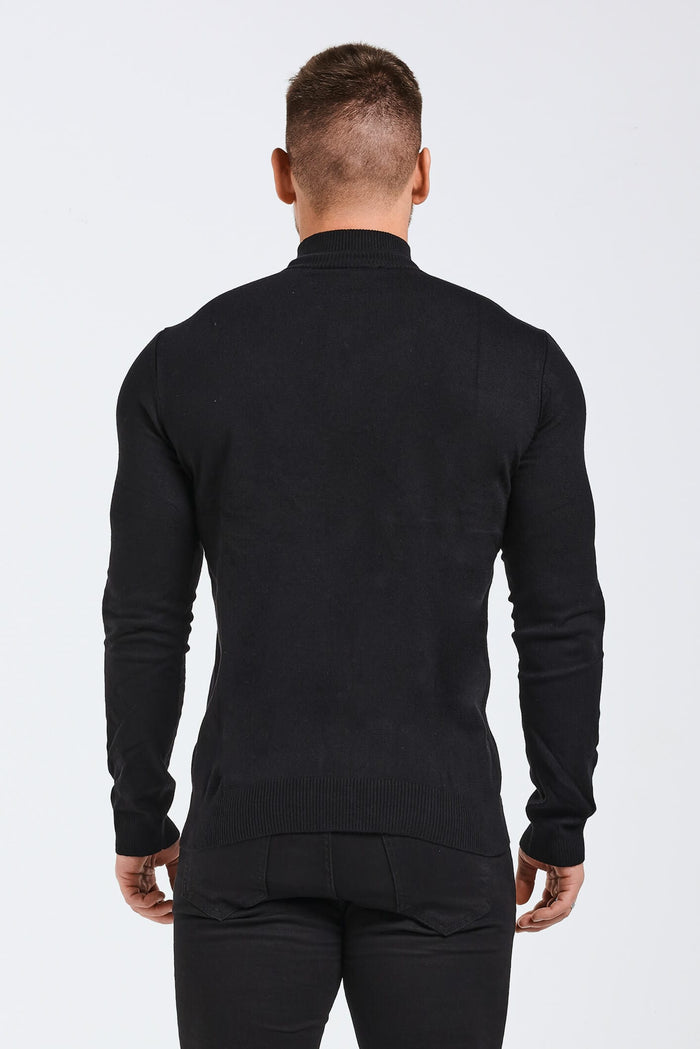 KNIT SWEATER - BLACK