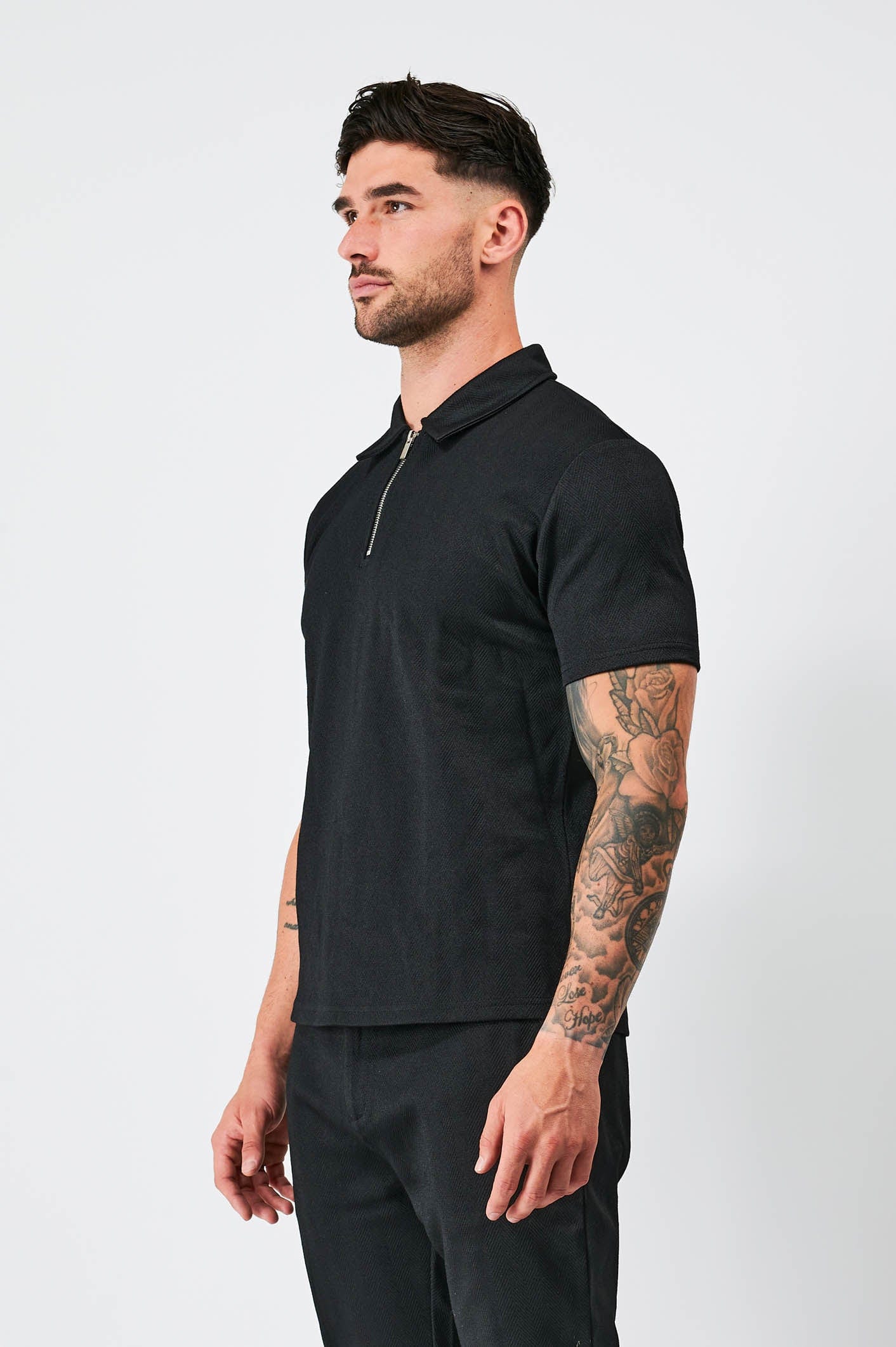 Legend London Polo ZIG ZAG POLO TWIN SET - BLACK