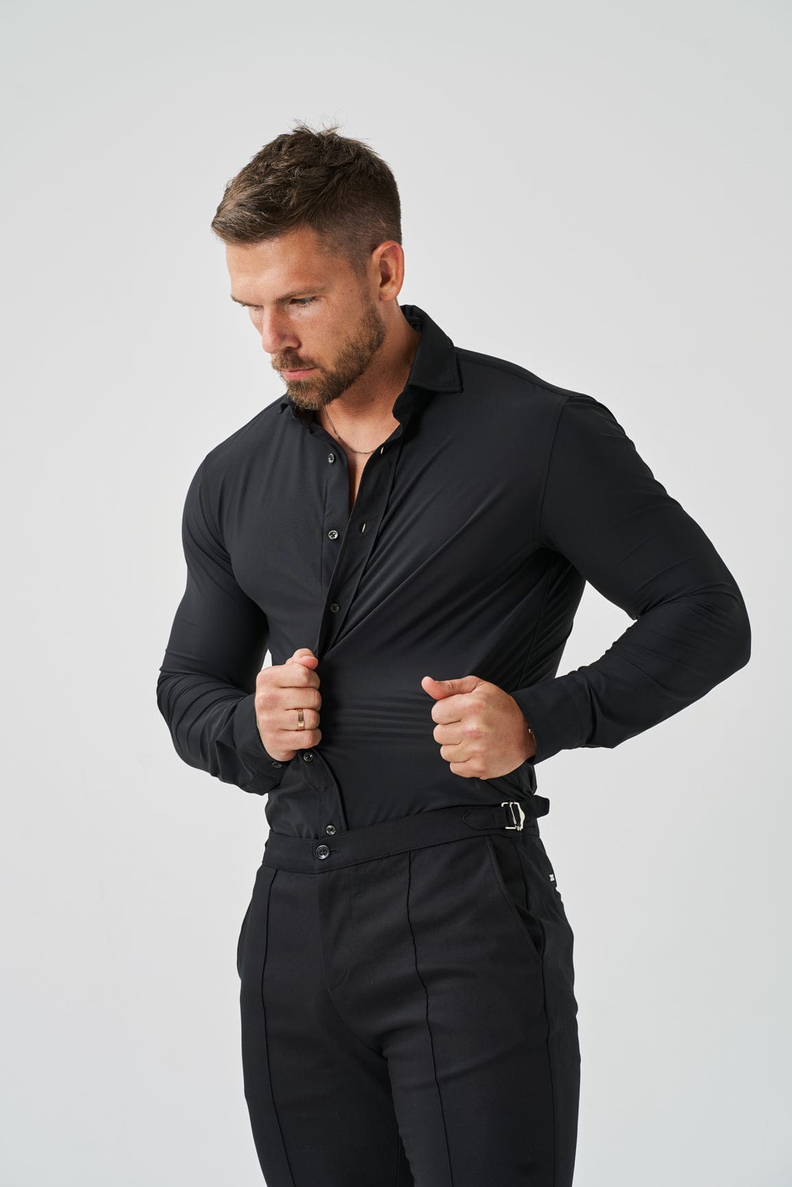 Legend London Shirt TECHNICAL SHIRT - BLACK