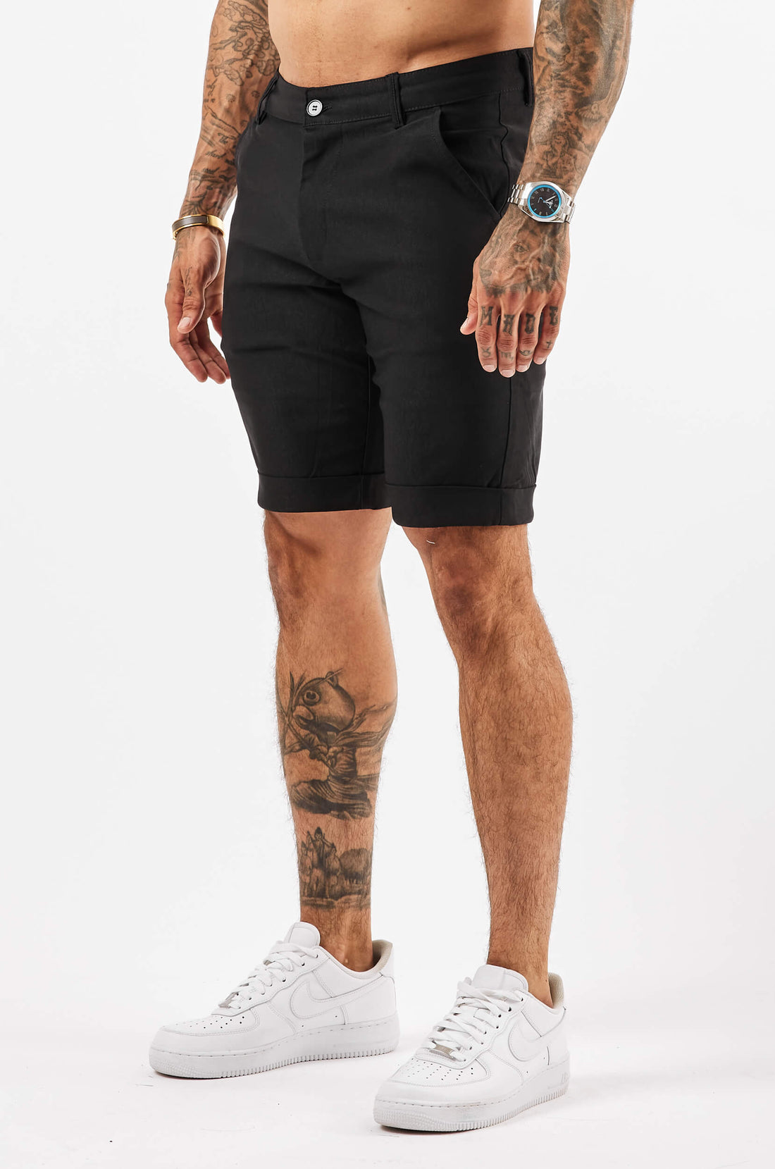 Legend London Shorts - chino FLEX CHINO SHORT - BLACK