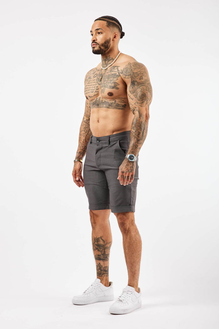 FLEX CHINO SHORT - DEEP GREY