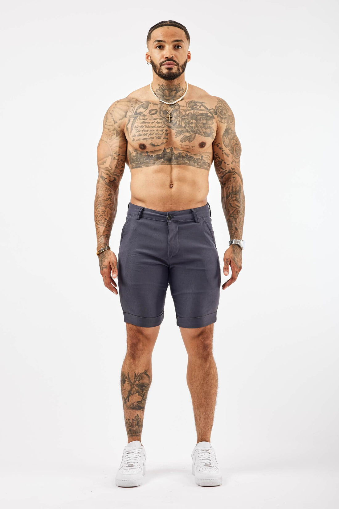 Legend London Shorts FLEX CHINO SHORT - LIGHT NAVY