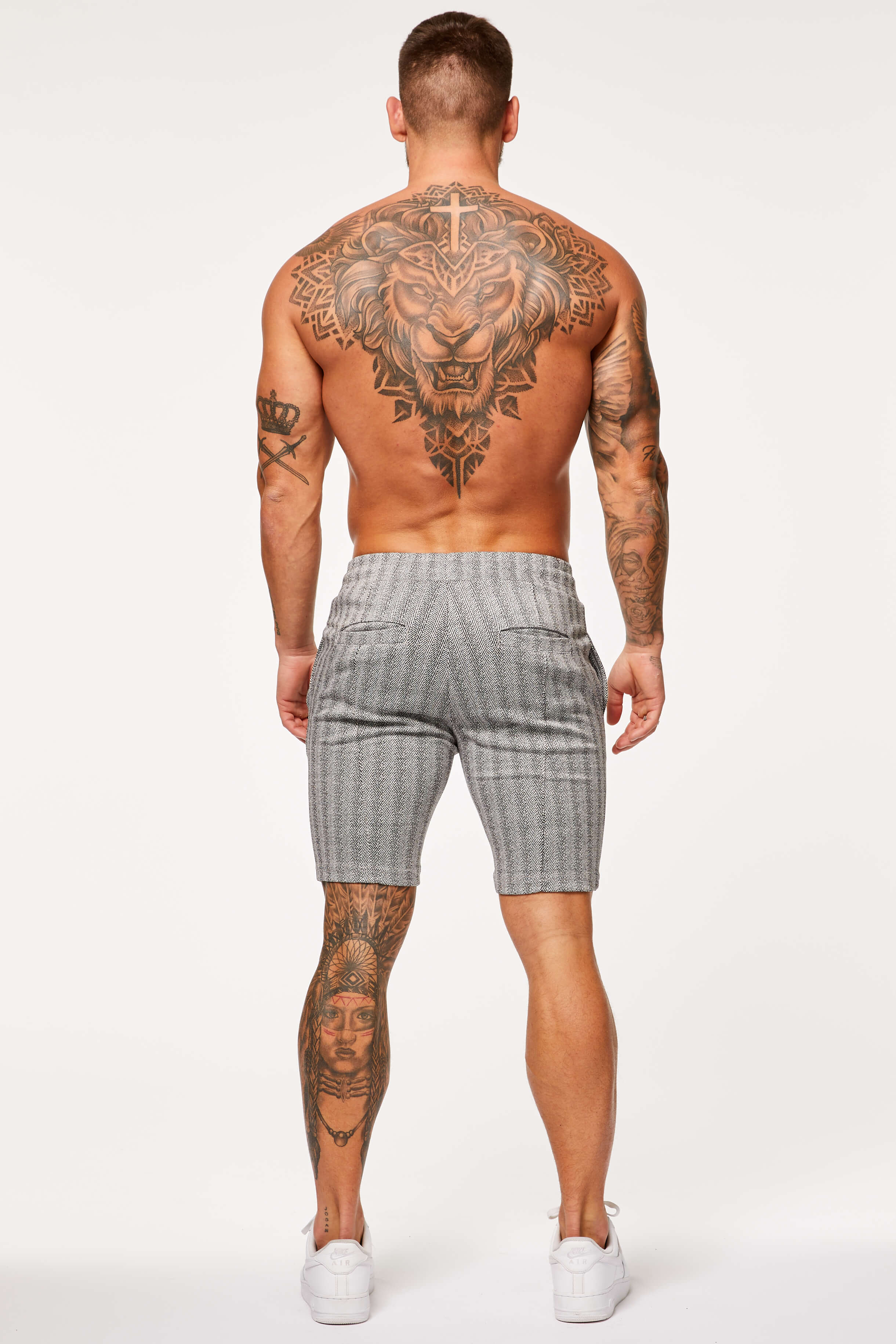 Mens smart grey on sale shorts